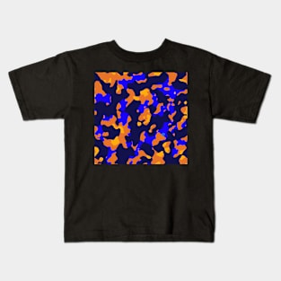 Camo Orange Blue Kids T-Shirt